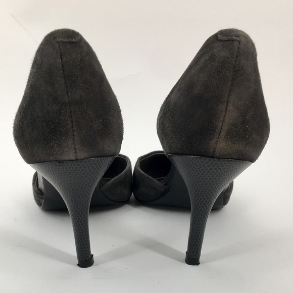 TAHARI Suede Leather Coco D'orsay Pump Size 7.5 - Picture 4 of 7